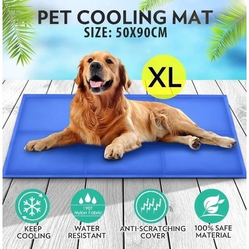 50x90cm Pet Cooling Bed Gel Mat Dog Cat Puppy Cold Summer Non-Toxic Cool Pad