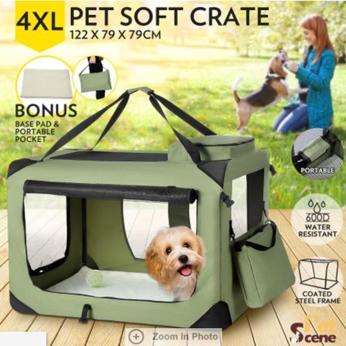 4XL Portable Pet Carrier Soft Crate Cage Dog Cat Travel Bag Kennel Foldable