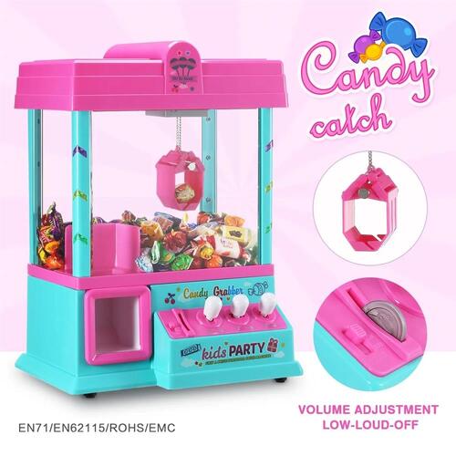 Mini Toy Claw Machine Arcade Game Candy Catch Grabber with LED Lights & Music