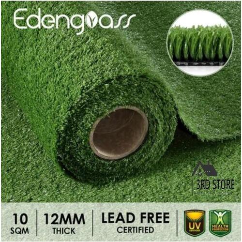 10SQM Artificial Grass Synthetic Fake Turf Plastic Plant Lawn Flooring 12mm