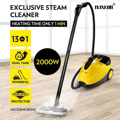 Maxkon 13in1 Steam Mop Cleaner High Pressure Floor Carpet Cleaning w/Dual Tank