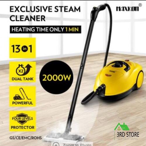 Maxkon 13in1 Steam Mop Cleaner High Pressure Floor Carpet Cleaner Dual Tank 3.4L