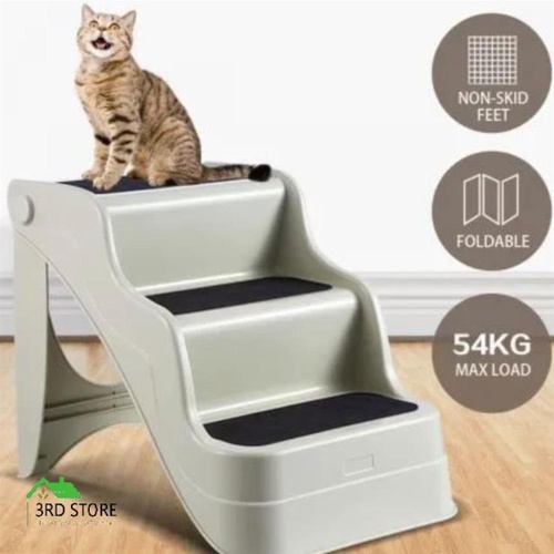 Foldable None Slip Pet Ramp Dog Ladder Stair For Bed Couch W/ 54Kg Max Load
