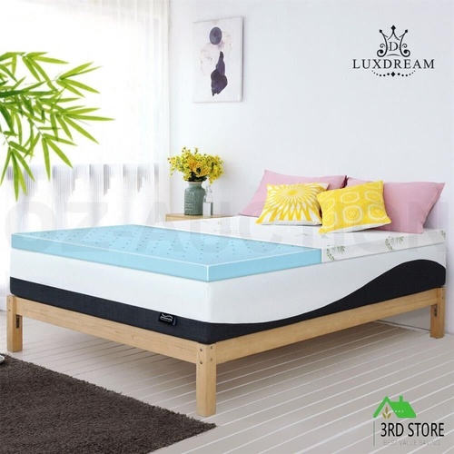 8cm Single Mattress Topper Cool Gel Memory Foam Mattress Bamboo Cover Bedding