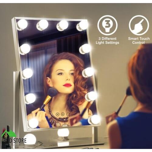 Maxkon Hollywood Makeup Mirror 12 LED Light Bulb Vanity Sensor Touch Control