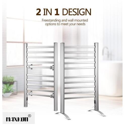 RETURNs Maxkon 2 In 1 Heated Towel Rails 10 Bars Bathroom Electric Warmer Drying Racks
