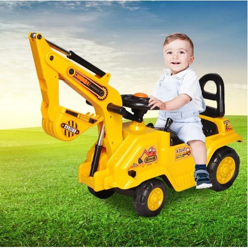 Kids Excavator Ride On Digger Toy Children Pretend Play Bulldozer Loader Car New