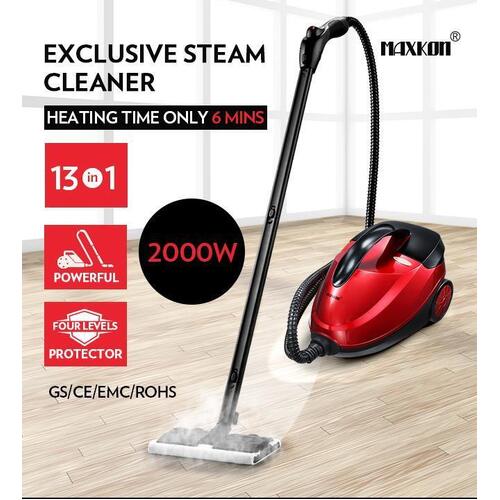 Maxkon 13in1 Steam Cleaner Mop Handstick High Pressure Floor Carpet Cleaning 2KW