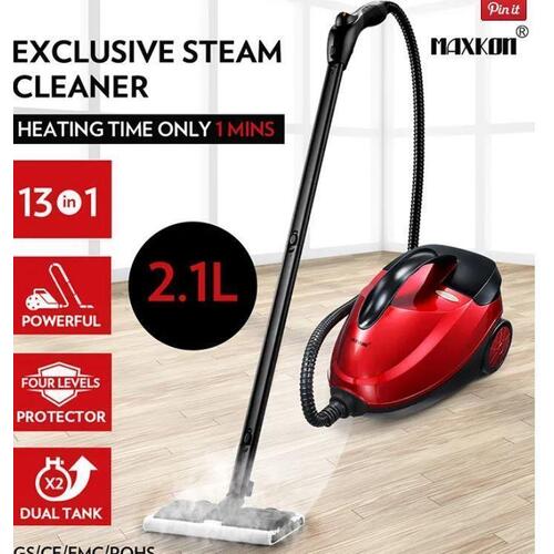 Maxkon 2.1L Steam Cleaner Mop 13-in-1 High Pressure Floor Window Carpet Steamer