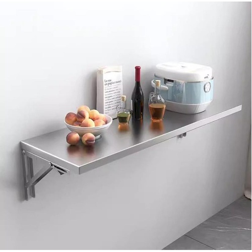 Stainless Steel Folding Wall Shelf Wall Mounted Folding Table 70cmx25cm Hanging