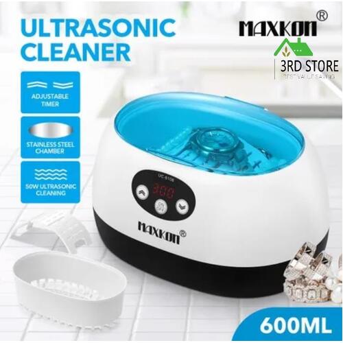 Maxkon Ultrasonic Jewellery Cleaner Rings Watches Dentures Cleaning 600ML AU