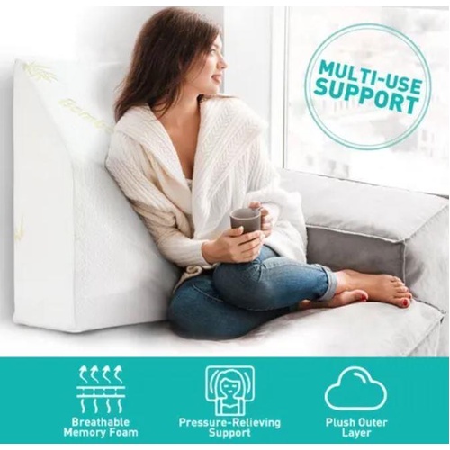 Luxdream Wedge Elevation Pillow Cool Gel Memory Foam Leg Raiser Support Cushion