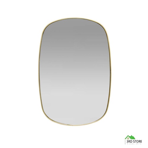 Willow & Silk Large Gold Border Design Wall Mirror 67cm
