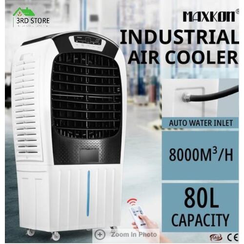 Maxkon 80L Evaporative Air Cooler Portable Conditioner Fan Cooling Humidifier