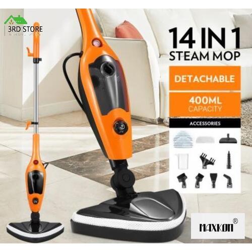 Maxkon 14in1 Steam Mop Cleaner Floor Carpet Cleaning Wash w/Accessories 400ML