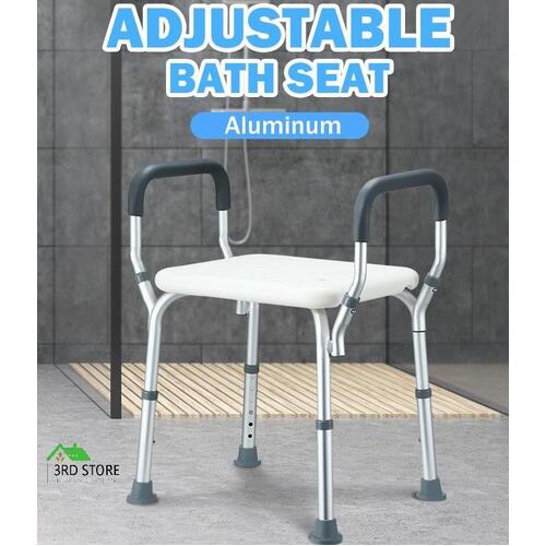 Adjustable Shower Chair Bath Seat Heavy Duty Bathtub Armrests Aid Bench Bathroom