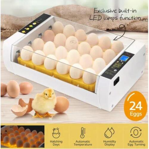 Automatic 24 Egg Incubator Hatching Chicken Duck Pigeon Quail Eggs Egg Candling