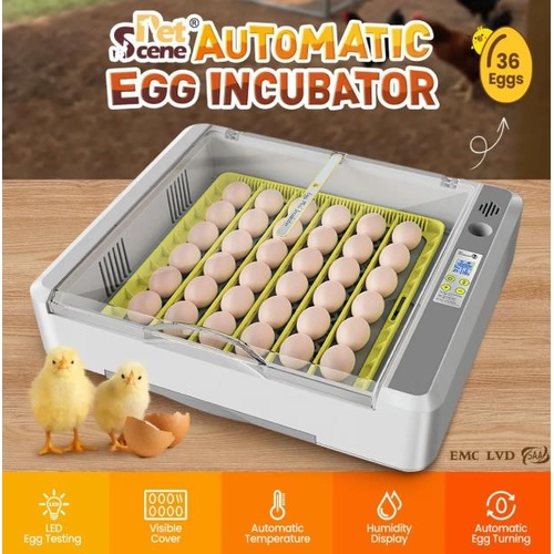 Automatic Egg Incubator Digital Fully 36-120 Eggs Poultry Hatcher Chicken Duck