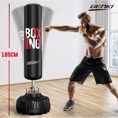 Genki 185cm Hydraulic Gym Punching Bag Freestanding Heavy Boxing Kicking Bag MMA