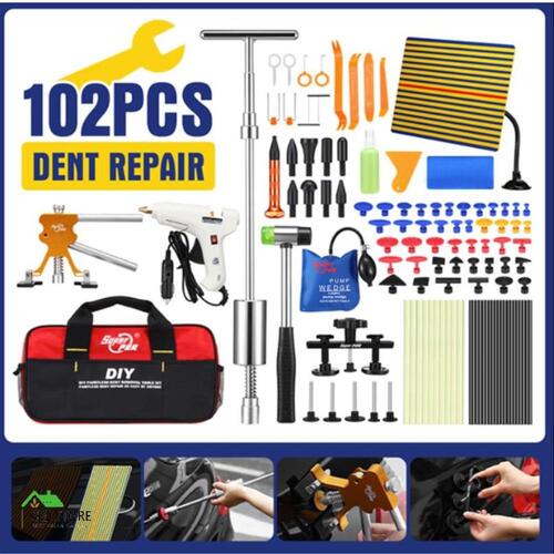 102PCS PDR Paintless Dent Repair Tool Kit Car Body Dent Removal Puller Lifter