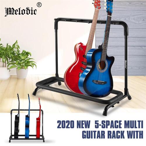 Melodic Metal 5 Guitars Guitar Rack Stand Tidy Guitar Display Storage Black