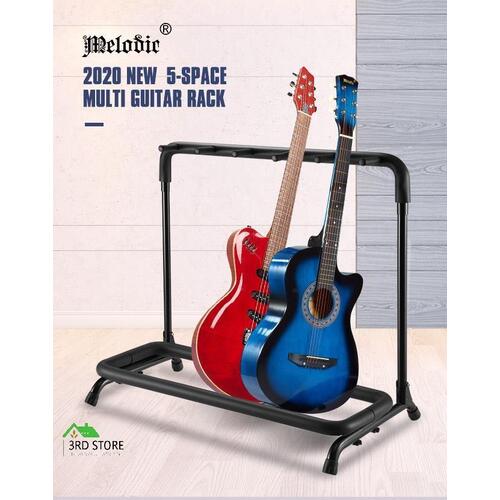 Melodic Metal 5 Guitars Guitar Rack Stand Tidy Guitar Display Storage Black