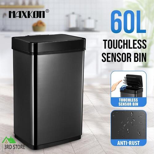 60L Sensor Bin Automatic Trash Can Touch-free Kitchen Garbage Bin
