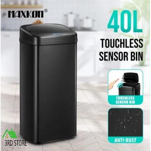 40L Rubbish Bin Touchless Motion Sensor Dustbin Automatic Kitchen Trash Can BK