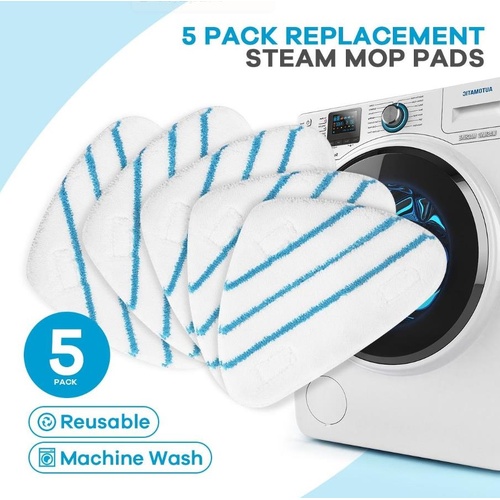 Replacement Microfiber Steam Mop Pads 5 Packs for Maxkon 13in1 Steam Mop