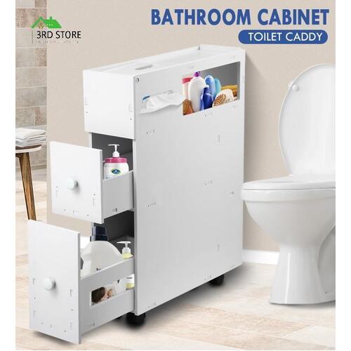 RETURNs Wheeled Bathroom Cabinet Storage Drawer Organiser Toilet Cabby Tissue Box Holder
