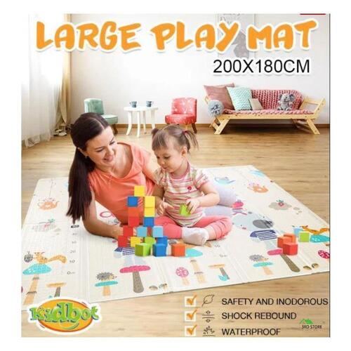 200cmx180cm Kids Baby Play Mat Foldable Picnic Cushion Floor Crawling Waterproof
