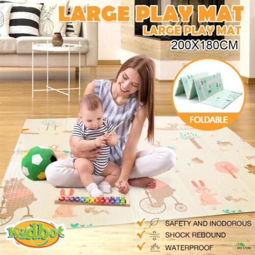Kidbot 200X180CM Baby Play Mat Kids Floor Mat Rug Picnic Cushion Baby Crawling