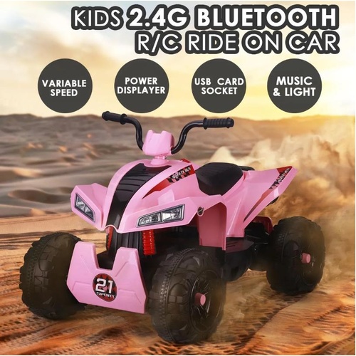 Kids Ride On Car Battery Electric ATV Bike Toy 40W Motor with Bluetooth Light