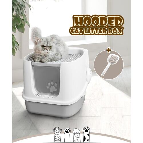 Fully Enclosed Hooded Cat Litter Box Kitty Litter Box Cat Litter House Toilet