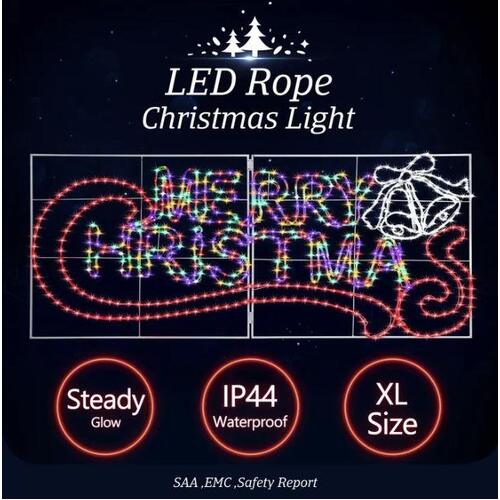 Multi Colour Merry Christmas Rope Light Christmas LED Light Merry Xmas String Li