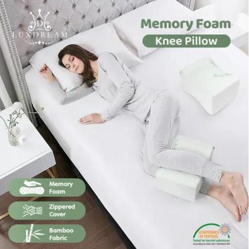 Memory Foam Knee Pillow Side Sleeper Leg Pillow Cushion Bed Pillow Leg Hip Suppo