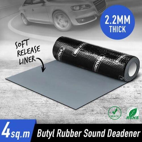 4m² Car Butyl Rubber Sound Deadeners Sound Proofing Heat Insulation 50x800cm