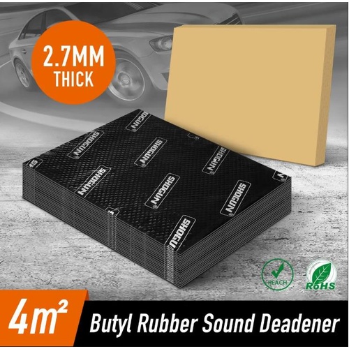 4m² 20Pcs Truck Vibration Car Butyl Rubber Sound Deadener Mat Sound Proofing