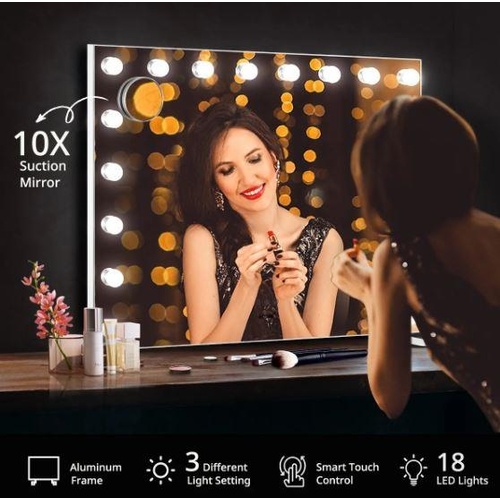 Maxkon Hollywood Makeup Mirror Vanity 18 LED Light Bulbs Sensor Touch Control