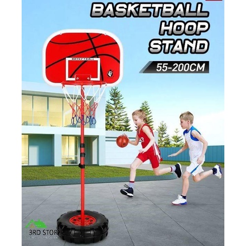 2m Basketball Hoop for Toddler Kids Children Portable Adjustable Indoor Training
