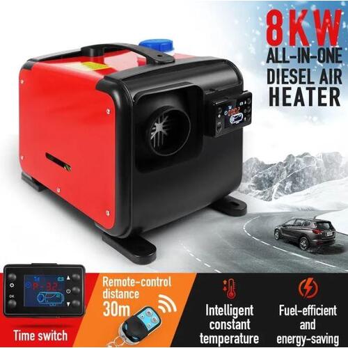 All-in-one 12V 8KW LCD Remote Control Diesel Air Heater Parking Heater