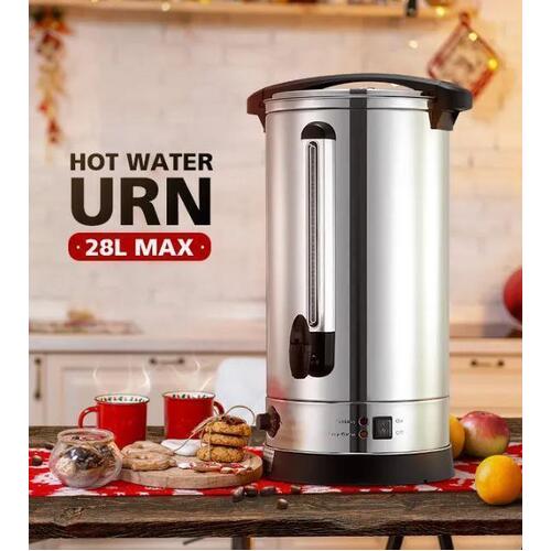 Maxkon 28L Hot Water Urn 2500W Stainless Steel Electric Hot Beverage Dispenser