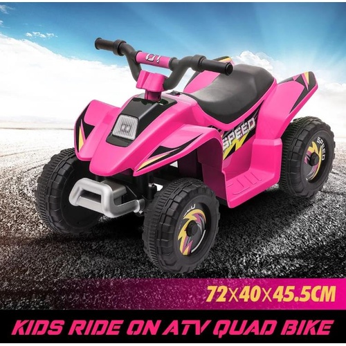 Kids Electric Ride On ATV Quad Bike 4 Wheeler Toy Car Rechargeable Battery Pink