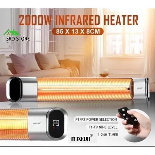 RETURNs Maxkon 2000W Carbon Fibre Infrared Heater Instant Heat Outdoor Patio Heater Bar