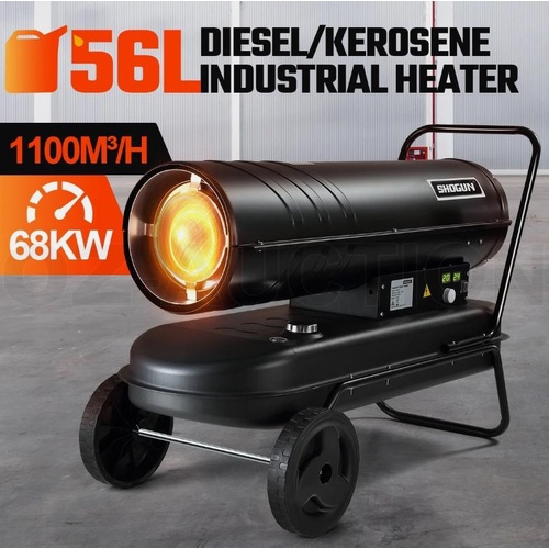 56L Industrial Diesel Heater Kerosene Fan Heater for Workshop Warehouse Shed