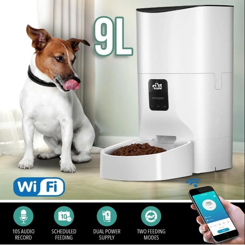 Petscene 9L Automatic Pet Feeder Wi-Fi Smart Cat Dog Feeder with Remote Control