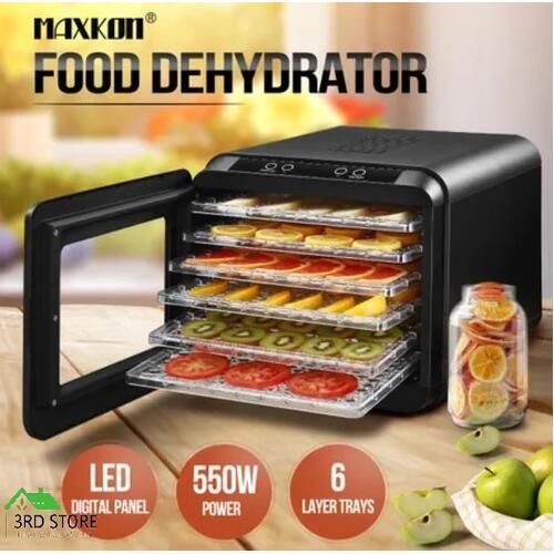 RETURNs Maxkon Food Dehydrator Fruit Vegetable Meat Dryer Maker Machine 6 Trays Timer