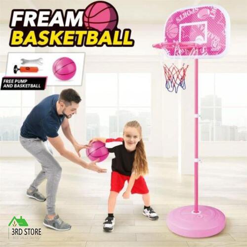 Portable Freestanding Kids Basketball Hoop Backboard Stand System 200x46x7cm