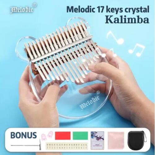 17 Key Kalimba Thumb Piano Finger Mbira Kids Adults Instrument Bear Shaped