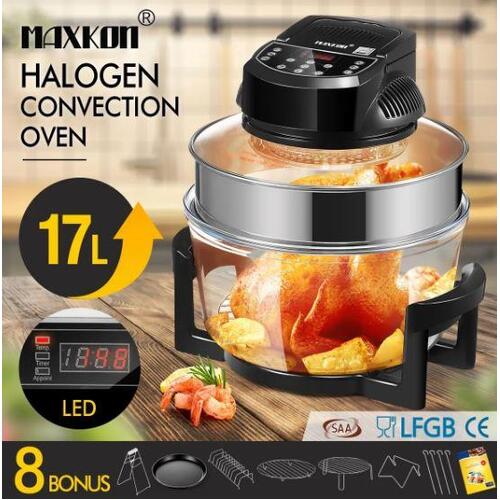 17L 2-3 Times Faster Cooking Halogan Convection Oven Oil Free Stove W/180-Min Ti